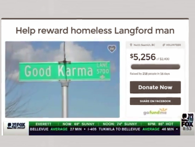 Donacija za beskućnika - Foto: Screenshot