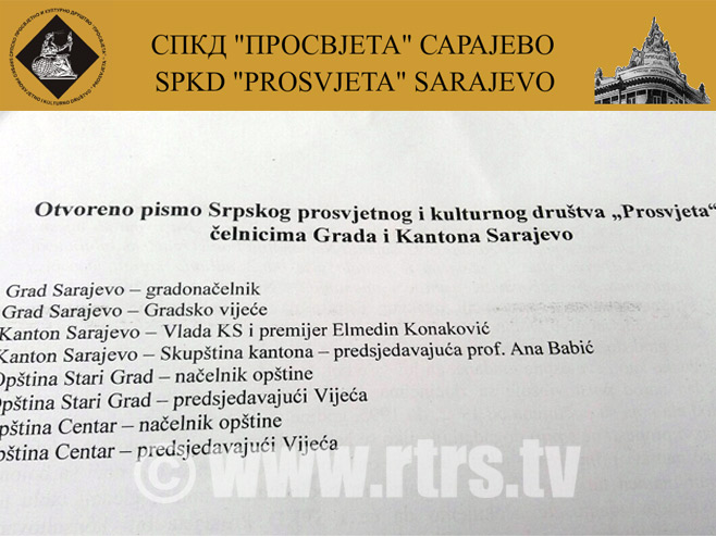 Otvoreno pismo sarajevskih Srba - Foto: RTRS