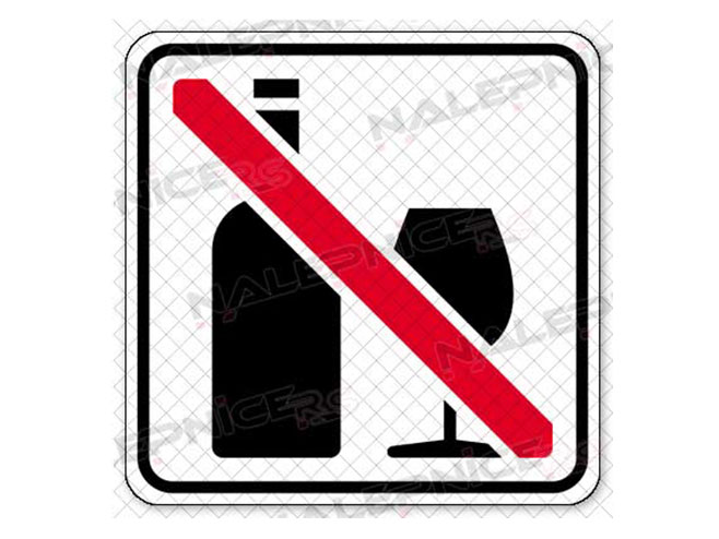 Zabranjen alkohol (foto:nalepnice.rs) - 