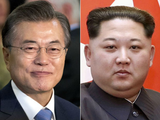 Јužnokorejski predsjednik Mun DŽae In i lider Sjeverne Koreje Kim DŽong Un - Foto: ilustracija