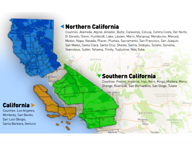 Podje4la Kalifornije na tri države (Foto. Courtesy Google Maps) - 