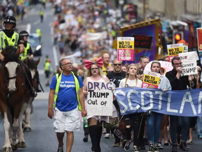Protesti zbog Trampovog prisustva u Edinburgu - Foto: Getty Images