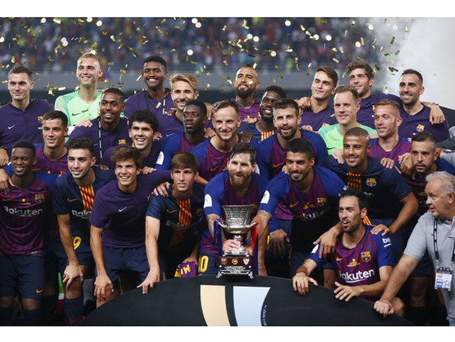 Fudbaleri Barselone - Foto: AP